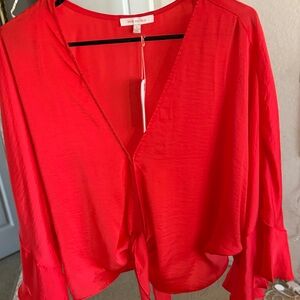 Vibrant Red Blouse